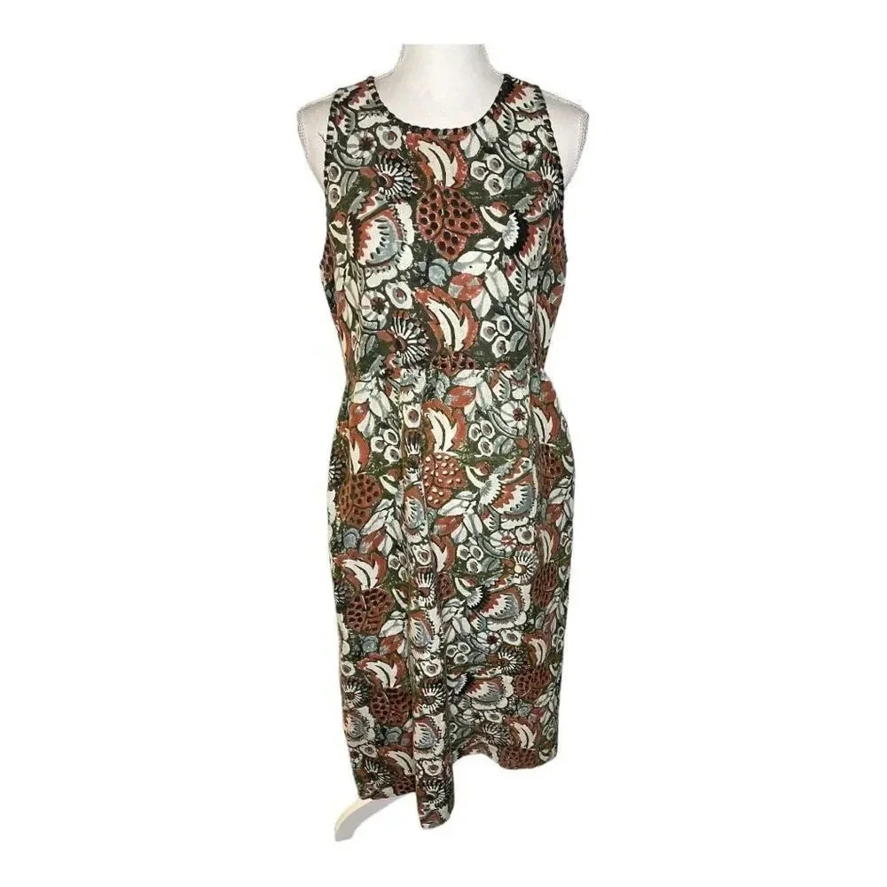 Anthropologie VoloshināWomenās Small Tropical Print Sleeveless A-Line Gathered M